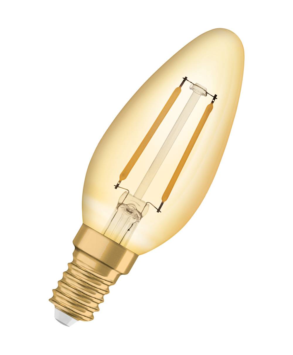 Ledvance Vintage 1906 LED E14 Kerze Gold 2.5W 220lm - 824 Extra Warmweiß | Ersatz für 25W-3