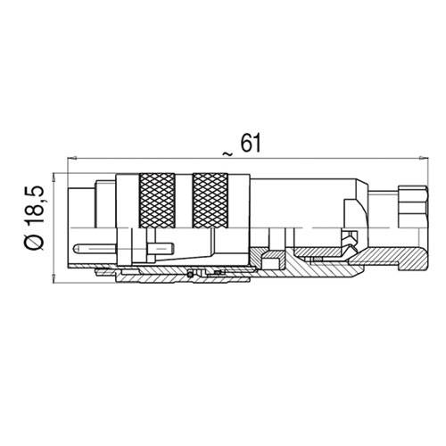 Binder 99 5125 15 07 Serie 423 | 7-poliger M16-Stecker EMC-1