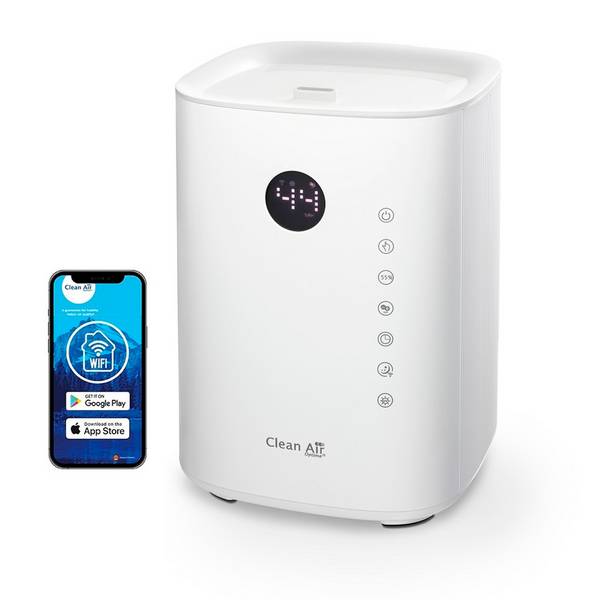 Clean Air Optima CA-604W Smart Top Filling - Luftbefeuchter mit Ionisator und Aromatherapie - Räume bis 55m²/140 m³