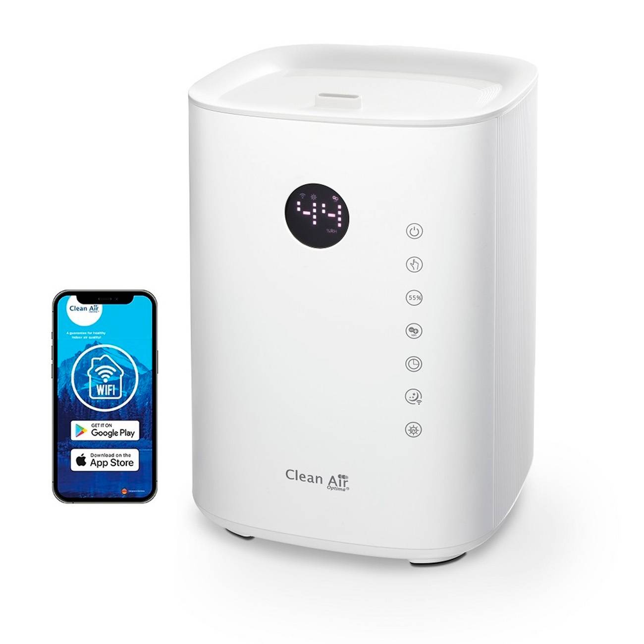 Clean Air Optima CA-604W Smart Top Filling - Luftbefeuchter mit Ionisator und Aromatherapie - Räume bis 55m²/140 m³-0