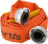 Bau-/Industrieflach schlauch, orange, C/52mm mit 2 Leckageschiebern, STORZ Kuppl. 15m FORTIS