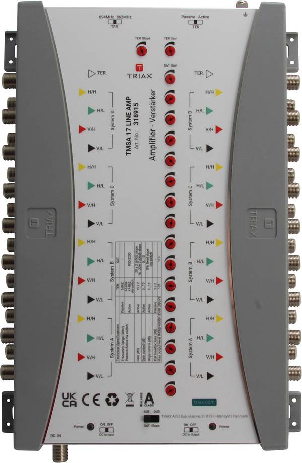 TMSA 17 LINE AMP Vor-/Nach- Verstärker 10-20dB regelbar o.NT 318915