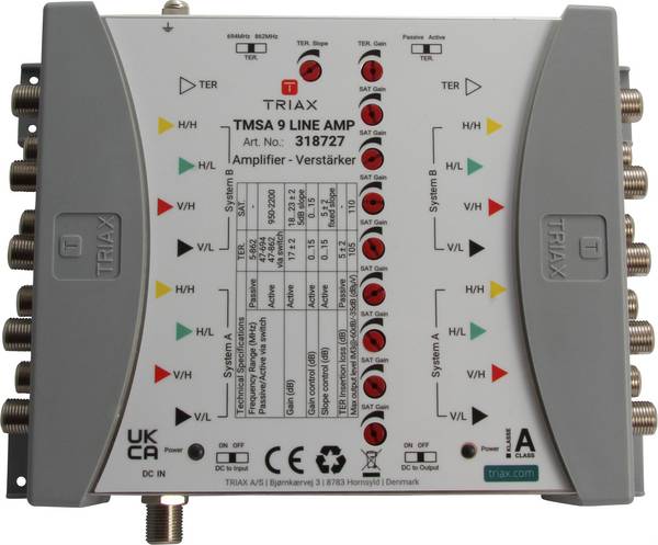 TMSA 9 LINE AMP Vor-/Nach- Verstärker 5-20dB regelbar o.NT 318727