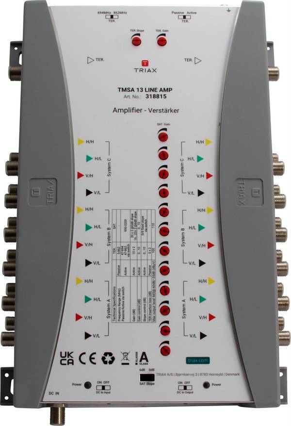 TMSA 13 LINE AMP Vor-/Nach- Verstärker 10-20dB regelbar o.NT 318815