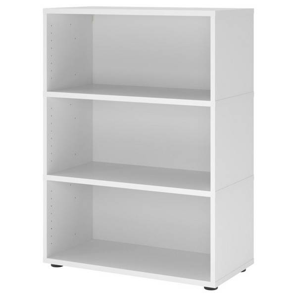 Hammerbacher Büroregal Easyline, Stellfüße, 3 OH, 80x40x109,8cm, weiß