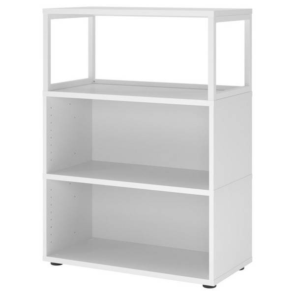 Hammerbacher Büroregal Easyline, Stellfüße, offenes Element, 3 OH, 80x40x109,8cm, weiß