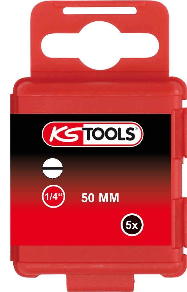 KS Tools 911.2768 1/4'' CLASSIC Bit Schlitz, 50mm, 7mm, 5er Pck-0