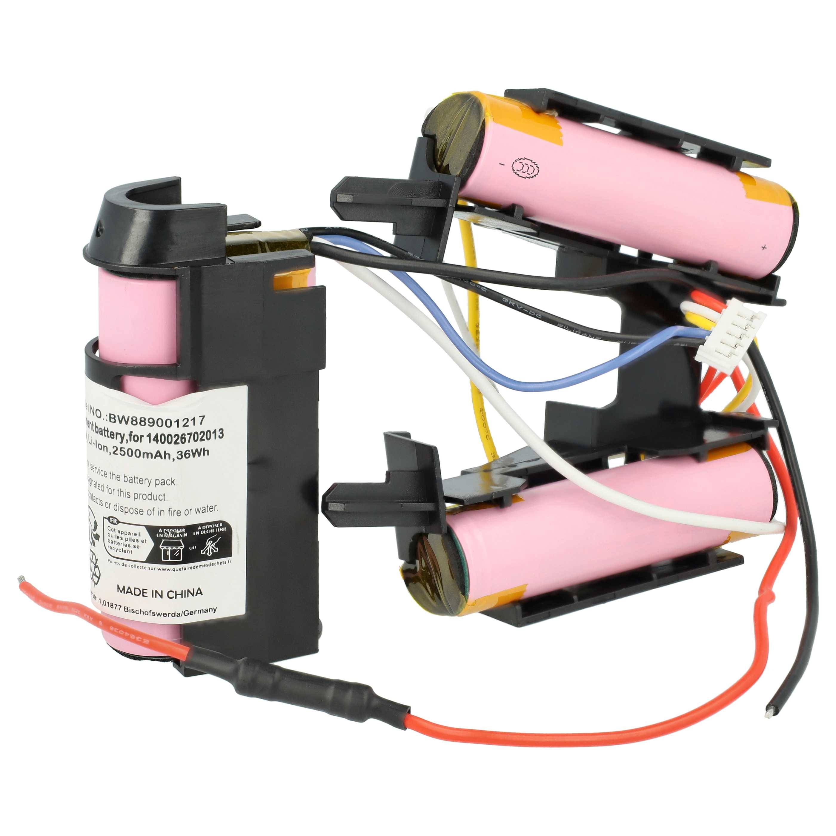 vhbw Akku kompatibel mit Electrolux EER73DB 90094074200 | Staubsauger (2500 mAh, 14,4 V, Li-Ion)-1