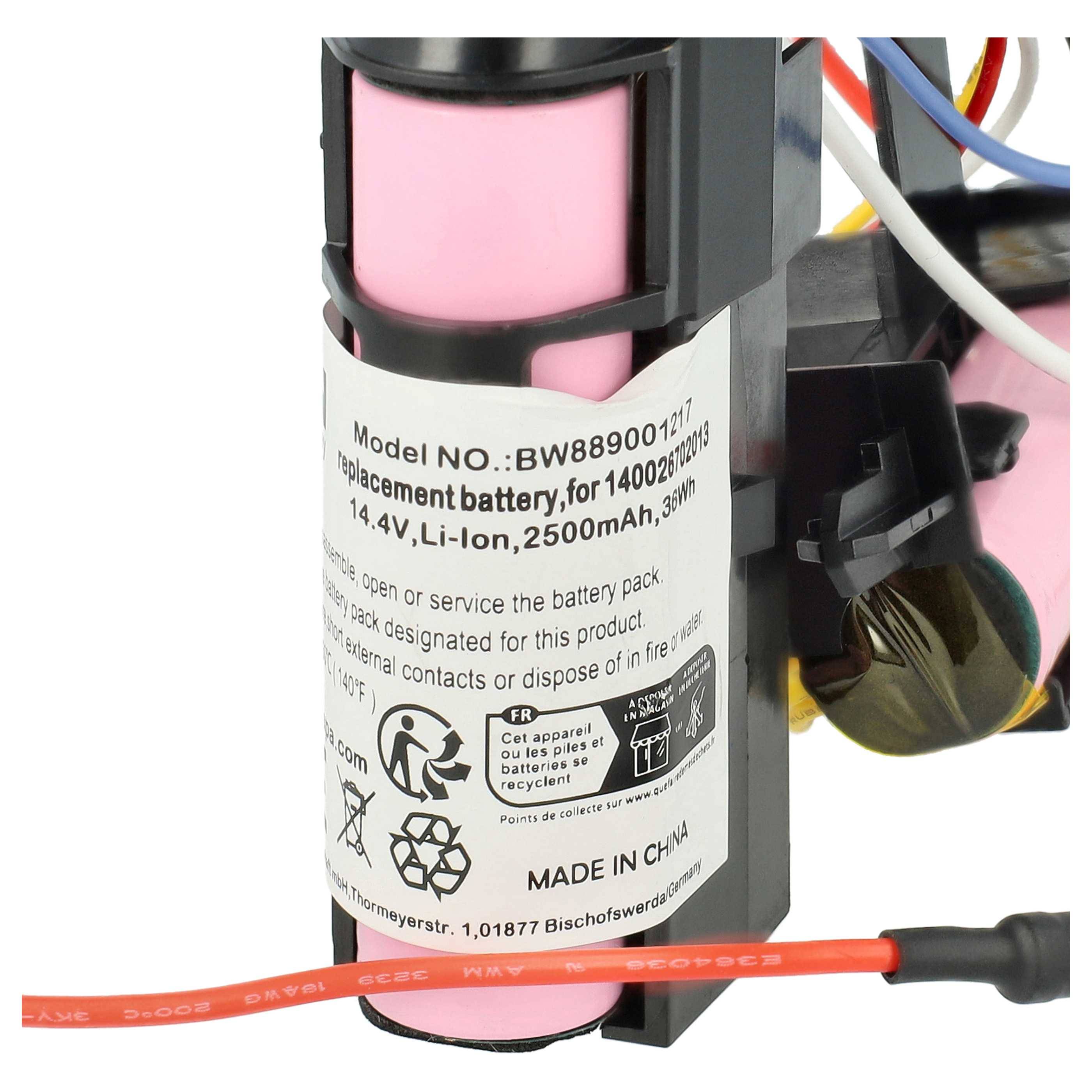 vhbw Akku kompatibel mit AEG CX7-30BM 900940839 | Staubsauger (2500 mAh, 14,4 V, Li-Ion)-4