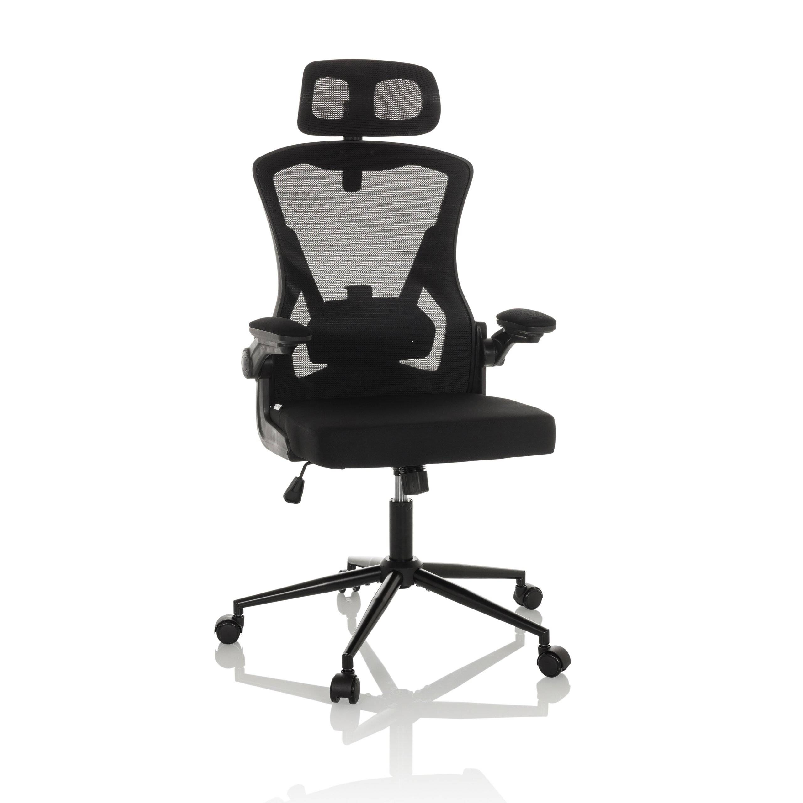 Bürostuhl Chefsessel ARIGANO Netzstoff Stoff schwarz hjh OFFICE-0