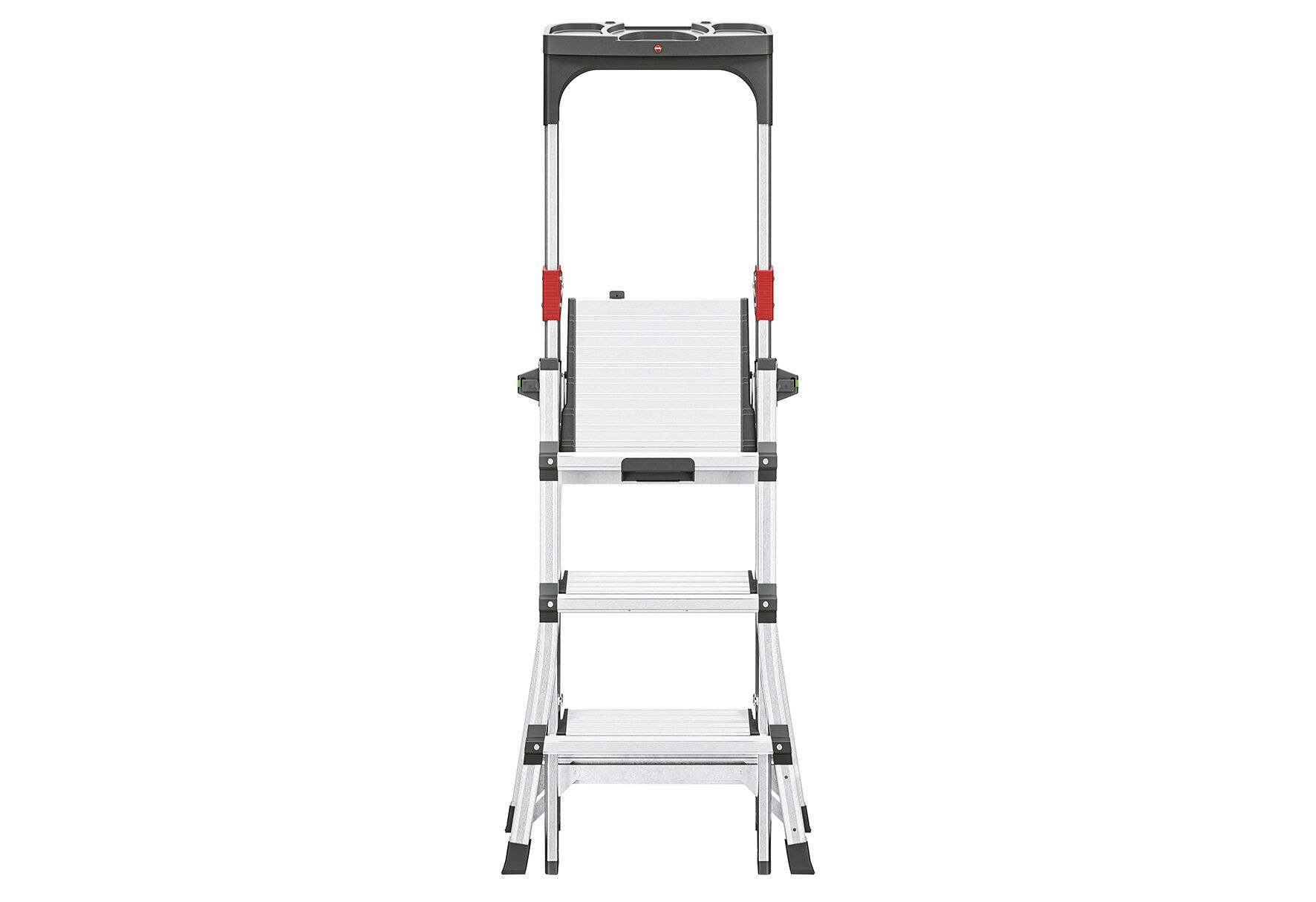 Hailo D100 TL Topline Teleskopleiter - ausziehbare, klappbare Aluminium-Leiter - Höhe-3