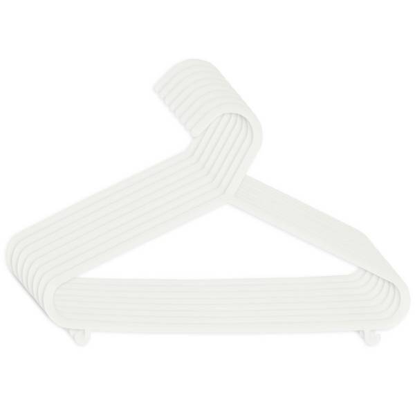Bieco Kleiderbügel 8er Set White, Polypropylen (PP), Weiß, 1 Stück(e), 295 mm, 45 mm, 180 mm