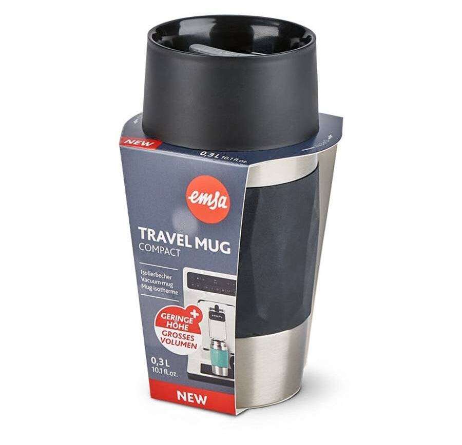 Groupe SEB WMF Isolierbecher Compact 0,3l schwarz TRAVEL MUG Com. sw-2