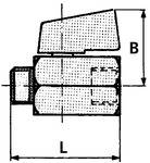 RIEGLER Mini-Kugelhahn »valve line«, MS vern., Drehgriff, Mediums-/ Umgebungstemp. -20 °C bis 90 °C, G 3/8 IG, DN 10, PN-1