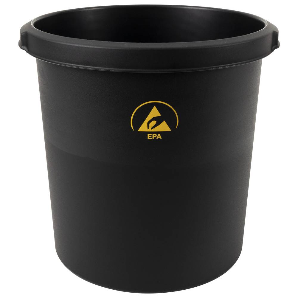 WETEC ESD-Papierkorb mit ESD-Logo, rund-0