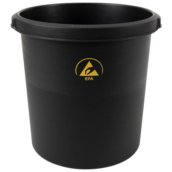 WETEC ESD-Papierkorb mit ESD-Logo, rund