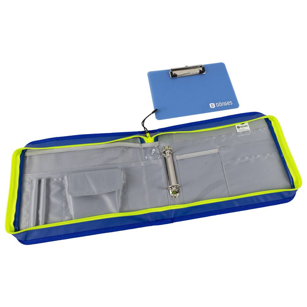 Dönges Fahrtenbuch A5 quer mit Schreibunterlage, blau/gelb, 8105T21697-2