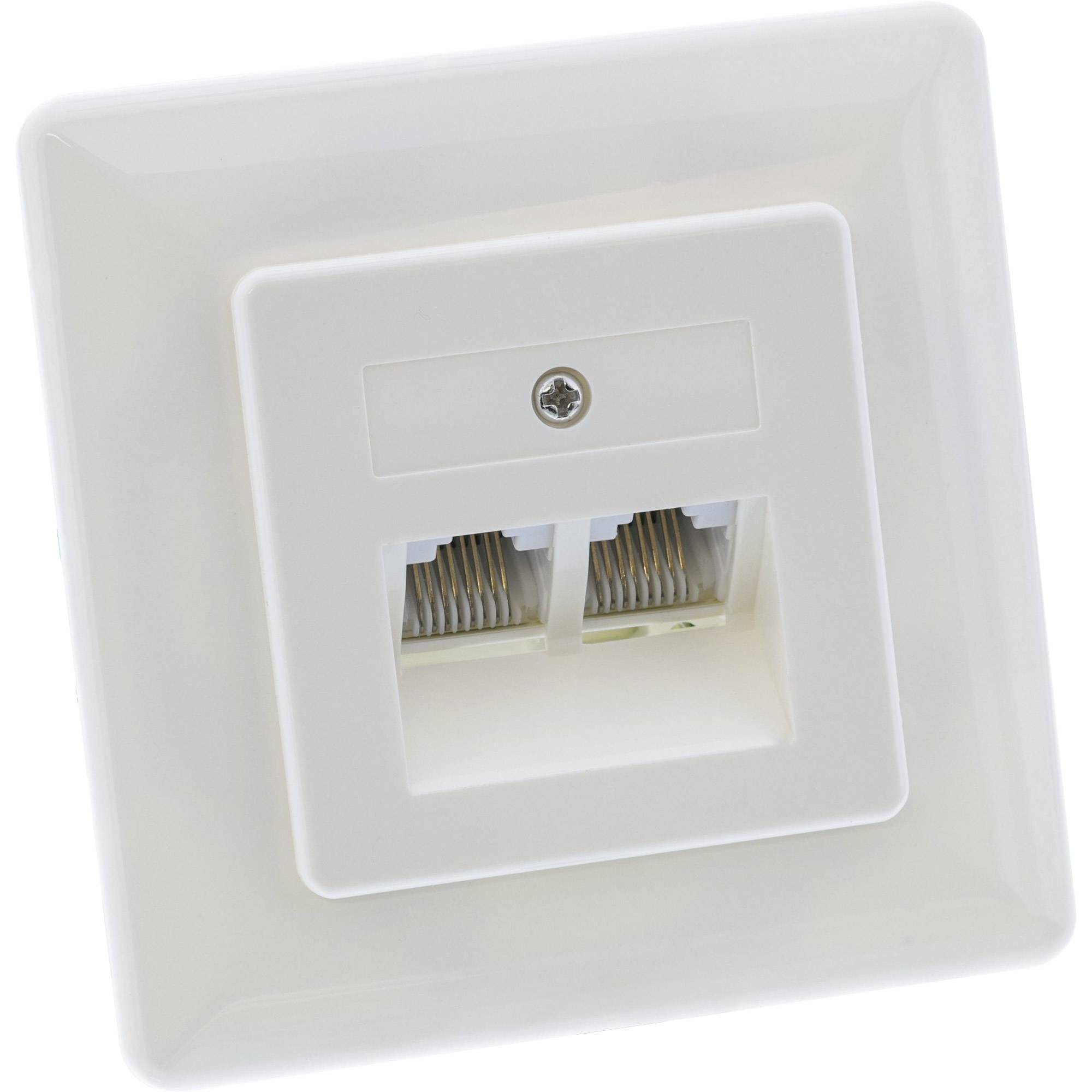 InLine® ISDN Anschlussdose, 2x RJ45 BU, Unterputz, Schraubanschluss 2x 8-fach-0