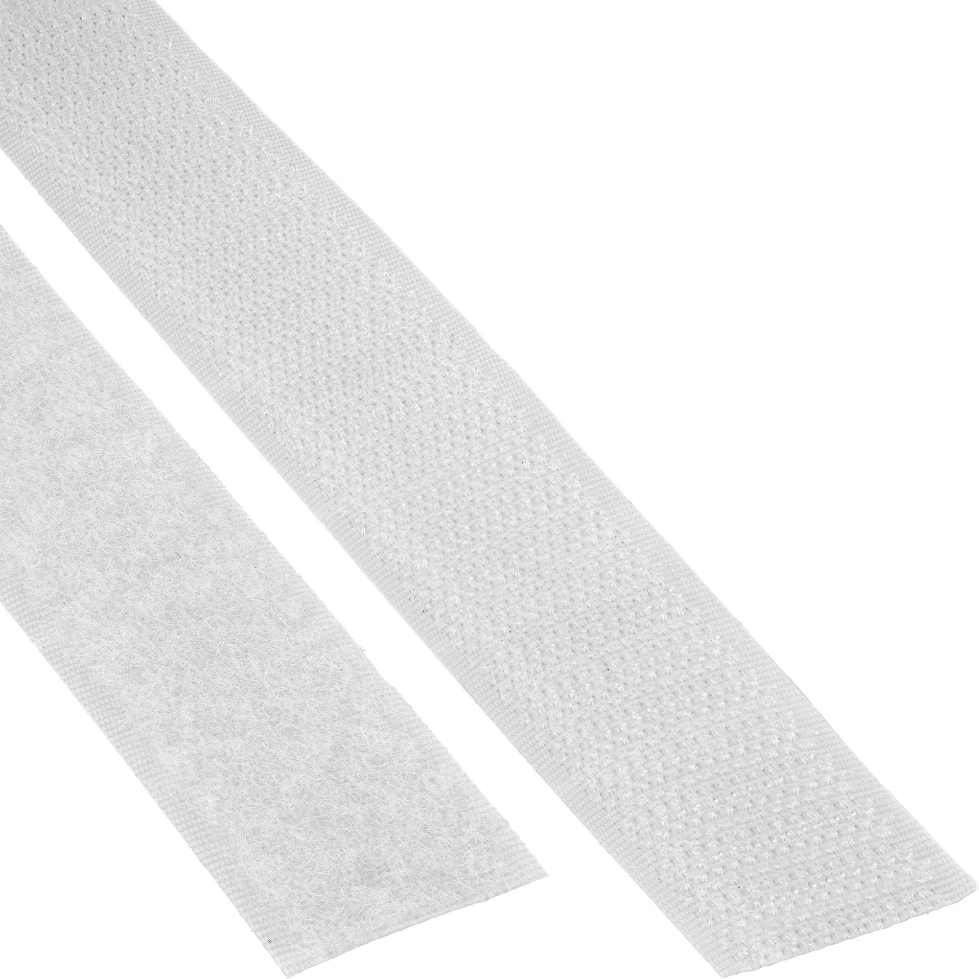 InLine Kabelbinder - Klettverschlussband 2-teilig - 25mm - weiß - 25m - Weiss-0