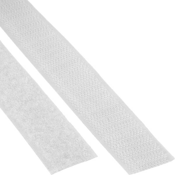 InLine Kabelbinder - Klettverschlussband 2-teilig - 25mm - weiß - 25m - Weiss