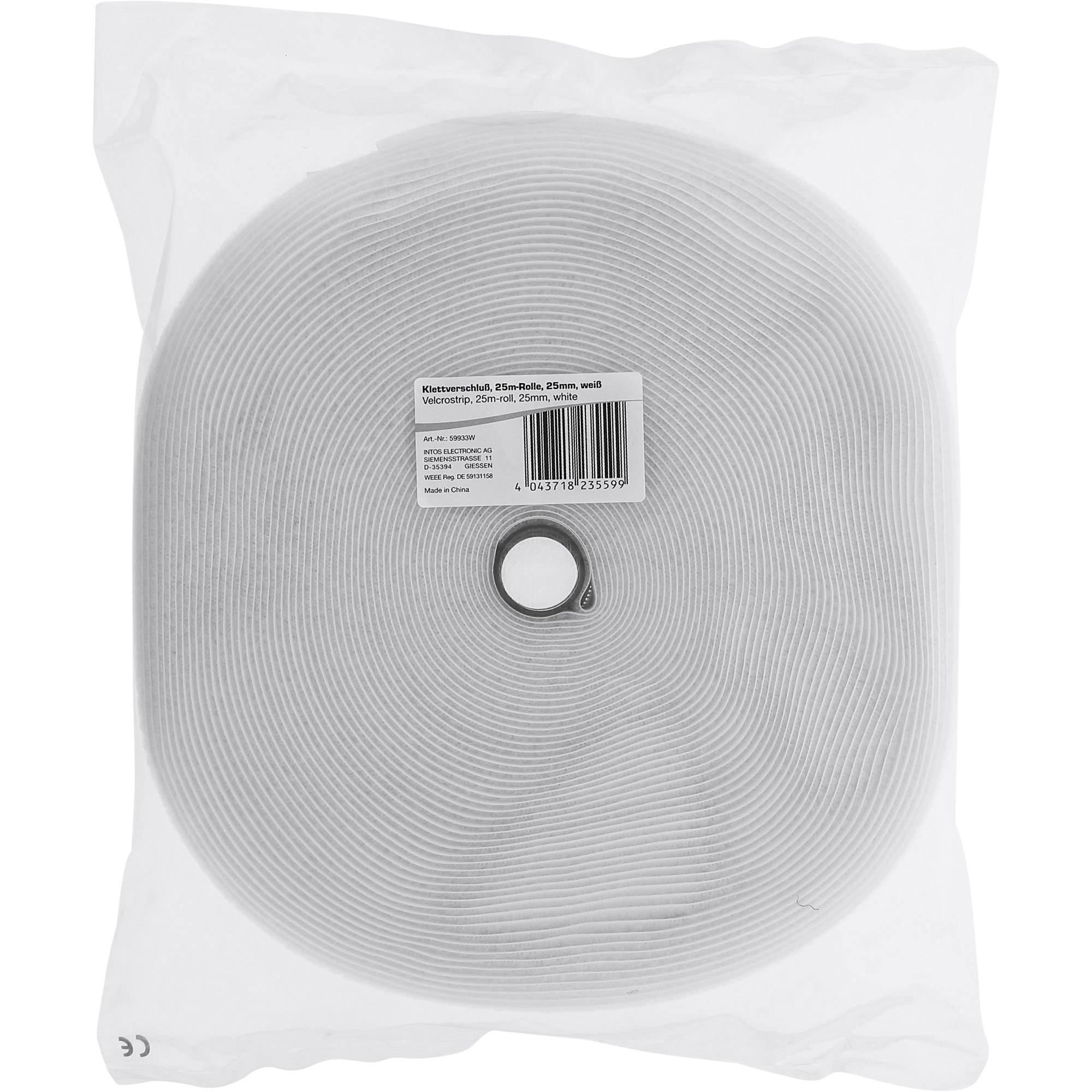 InLine Kabelbinder - Klettverschlussband 2-teilig - 25mm - weiß - 25m - Weiss-2