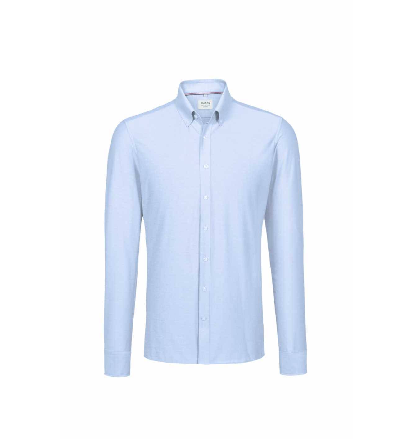 HAKRO Hemd Natural Stretch Regular Regular Fit Gr. S ozeanblau