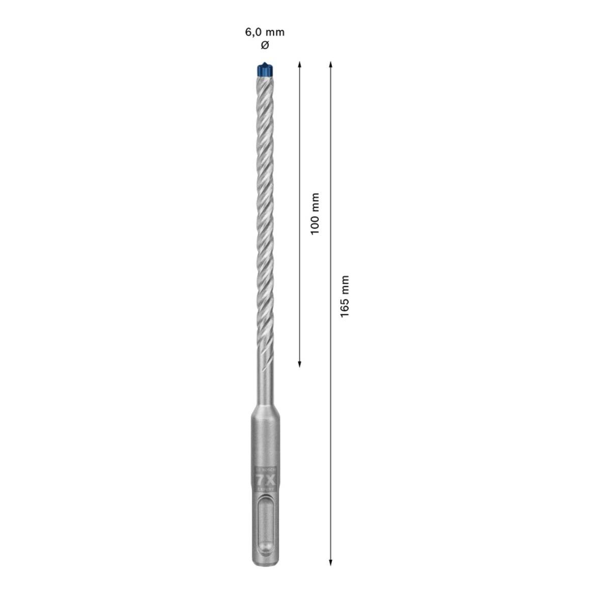 Bosch Power Tools SDS-Plus 7x Bohrer 6x100x165mm,VE10 2608900160 6 mm, 100 165 mm-2