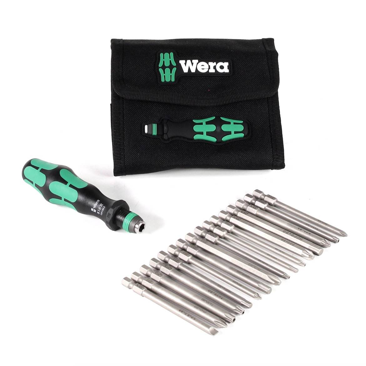 Wera Kraftform Kompakt KK 60 Bit-Schraubendreher 1/4" 17 - tlg. 6,3 mm in Tasche zur Gürtelbefestigung ( 05059295001 )-3