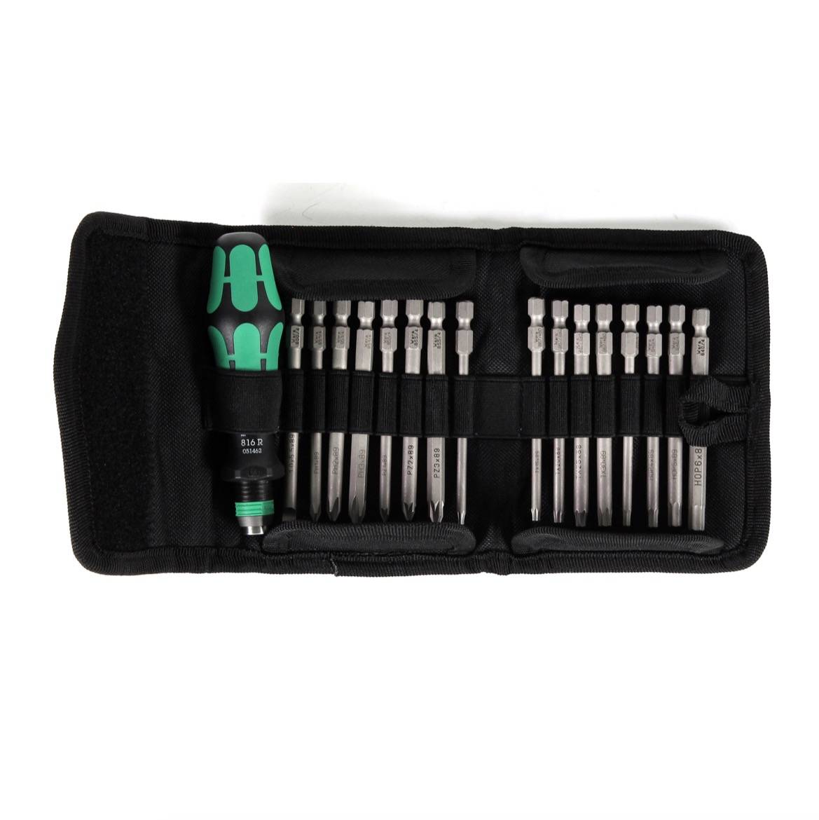 Wera Kraftform Kompakt KK 60 Bit-Schraubendreher 1/4" 17 - tlg. 6,3 mm in Tasche zur Gürtelbefestigung ( 05059295001 )-4
