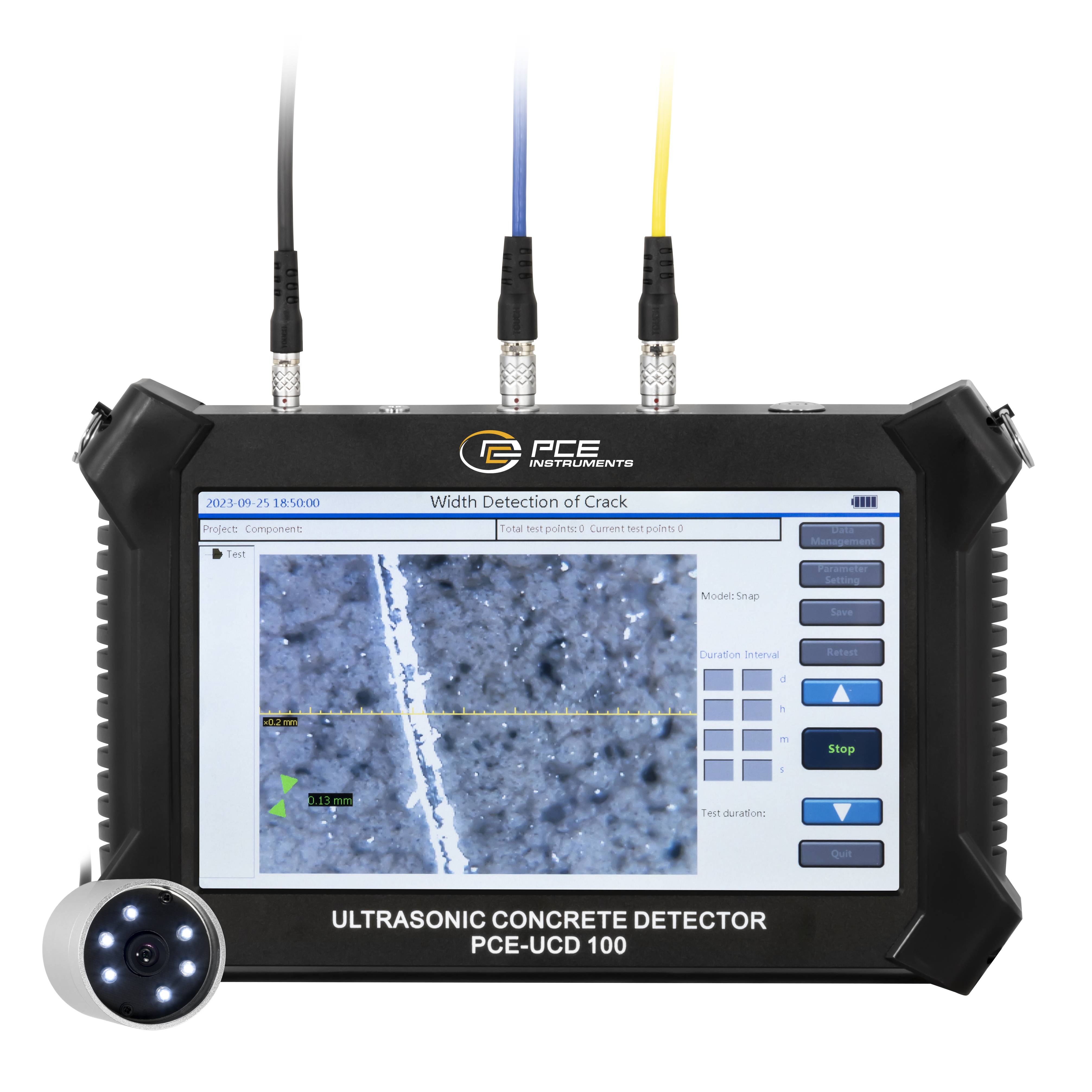 PCE Instruments Betonprüfgerät PCE-UCD 100 Messbereich 1677700 µs |Betonfestigkeit |Fehlererkennung |Lunker |Risse |IP20-1
