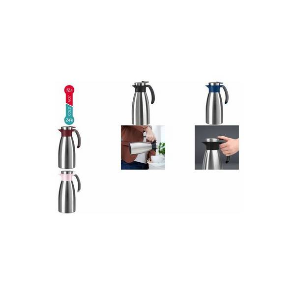 emsa Isolierkanne SOFT GRIP, 1,5 Liter, Edelstahl / rosa