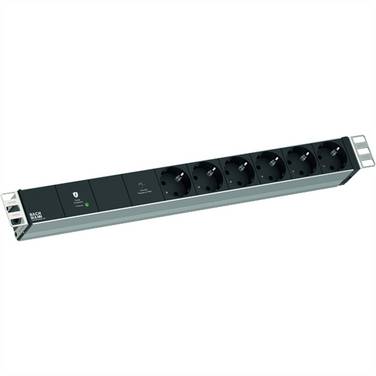 BACHMANN 19" 1HE VM 6xCEE7/3 1xGVS-Plus 2,0m CEE7/7