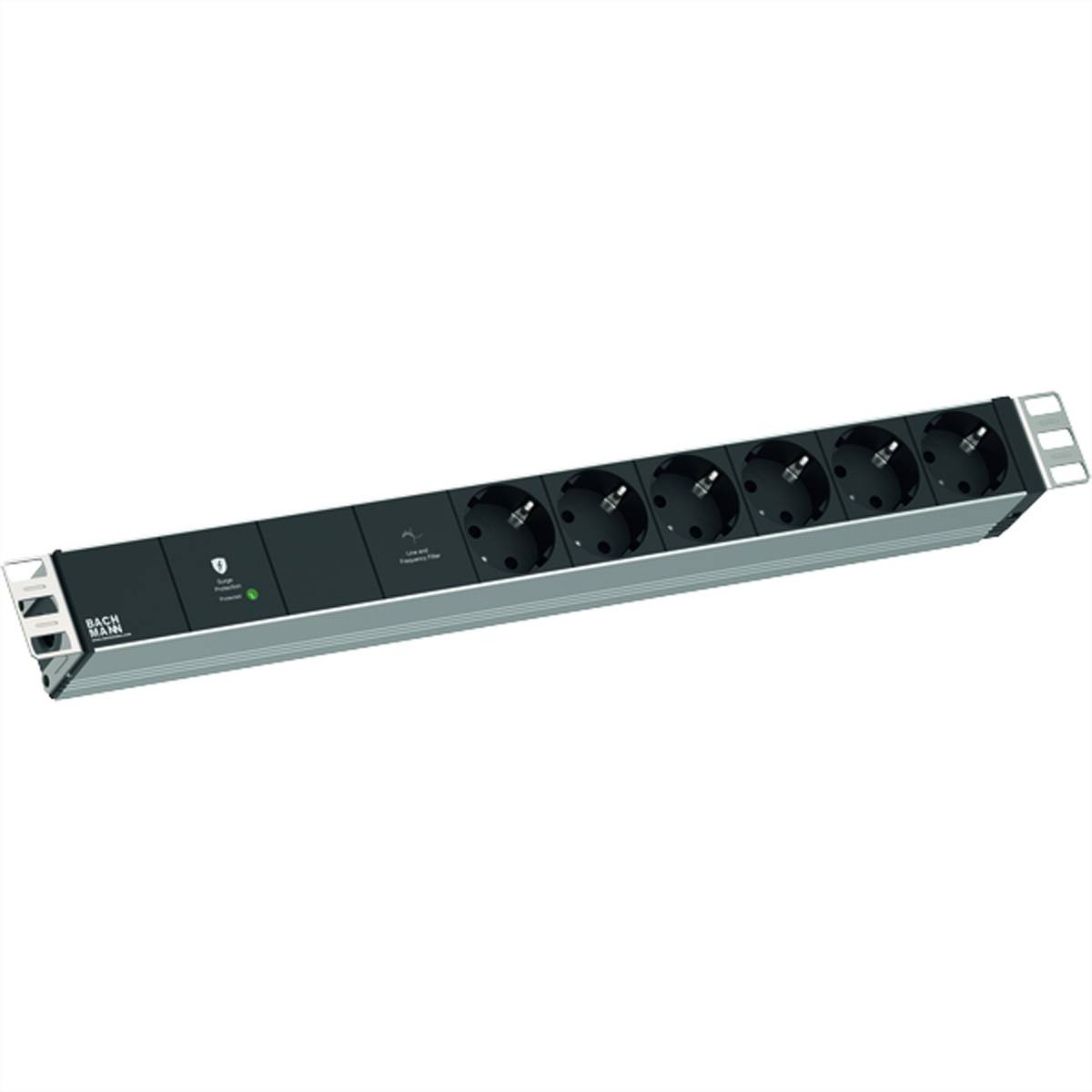 BACHMANN 19" 1HE VM 6xCEE7/3 1xGVS-Plus 2,0m CEE7/7-0