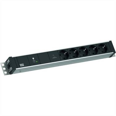 BACHMANN 19" 1,5HE 5xCEE7/3 1xGVS-Plus 2,0m CEE7/7