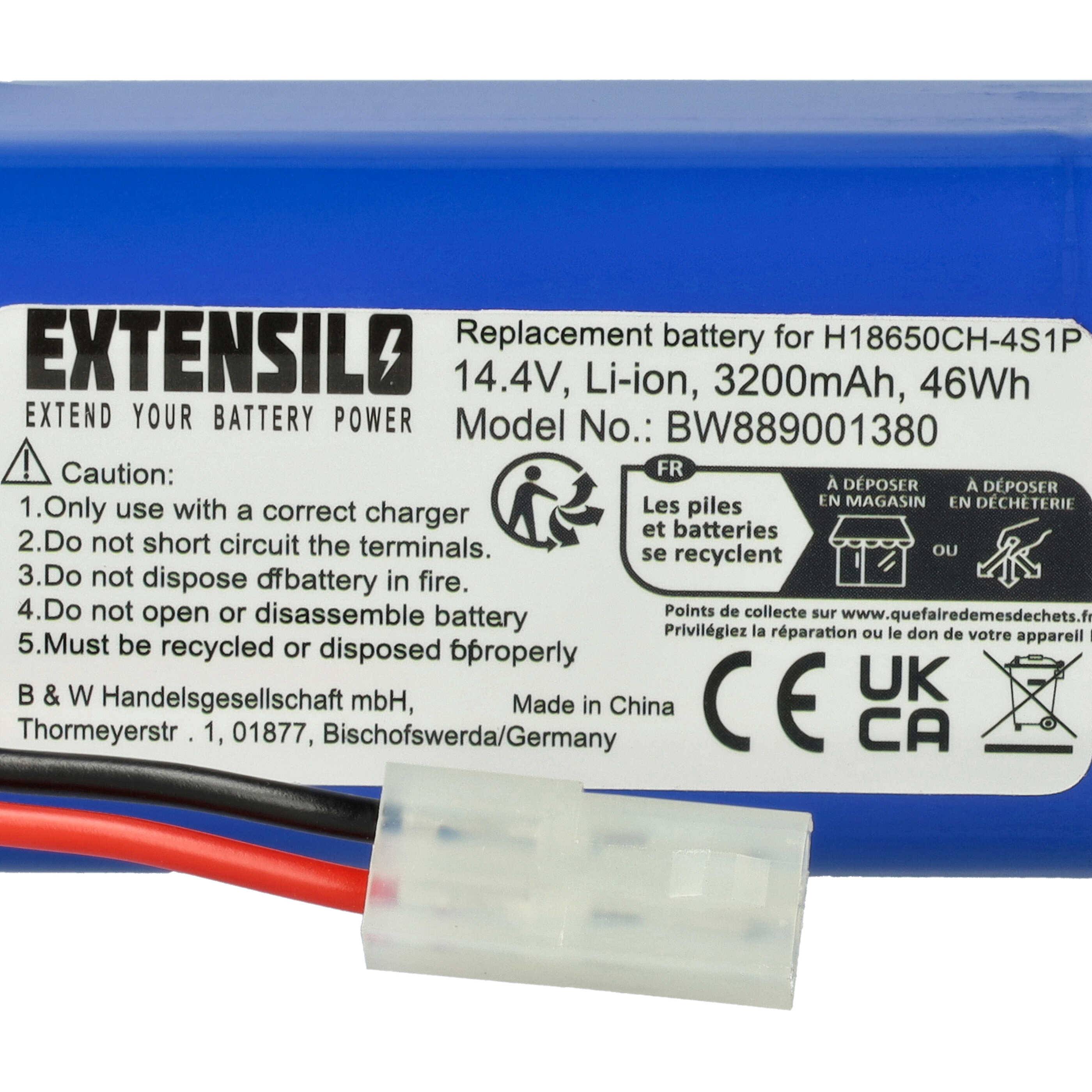 EXTENSILO Akku kompatibel mit Puppy R35 | R30 Saugroboter (3200 mAh, 14,4 V, Li-Ion)-4