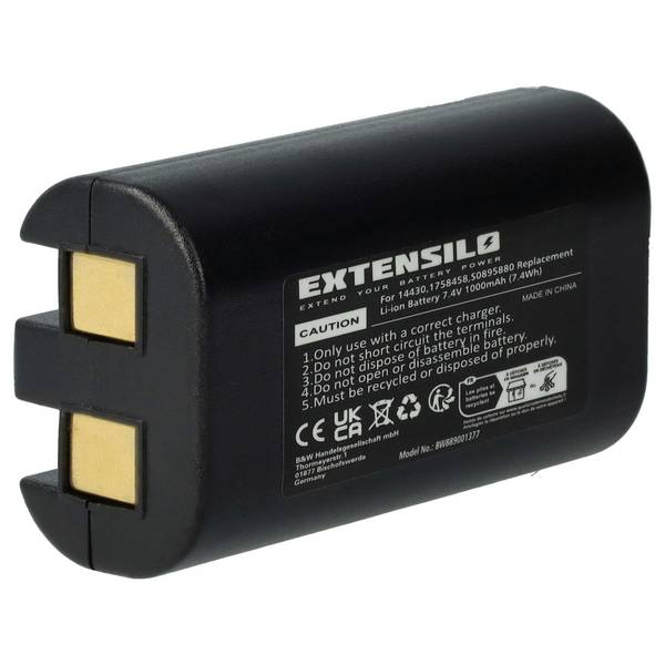 EXTENSILO Akku kompatibel mit 3M PL200 | Drucker Kopierer Scanner Etiketten-Drucker (1000 mAh, 7,4 V, Li-Ion)