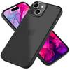 Hybrid Hülle für iPhone 15 Frosted Case Handyhülle Schutz Rand Handy Tasche Etui Schwarz