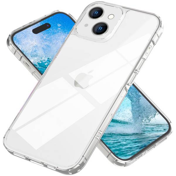 Hülle Klar für iPhone 15 Plus Clear Hard Case Handyhülle Schutzhülle Cover Etui