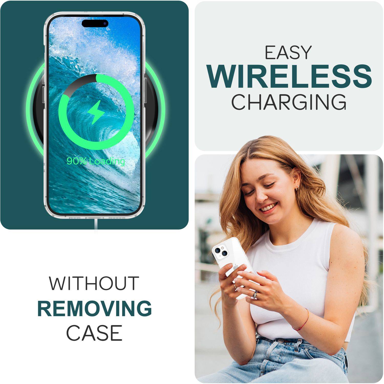 Hülle Klar für iPhone 15 Plus Clear Hard Case Handyhülle Schutzhülle Cover Etui-4
