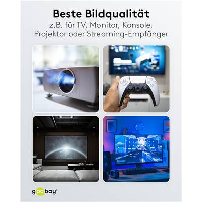 Goobay 65558 Optisches Hybrid HDMI Kabel AOC Ethernet / 8K @ 60 Hz Ultra High Speed / 48 Gbits Glasfaserkabel eARC / 10m-6