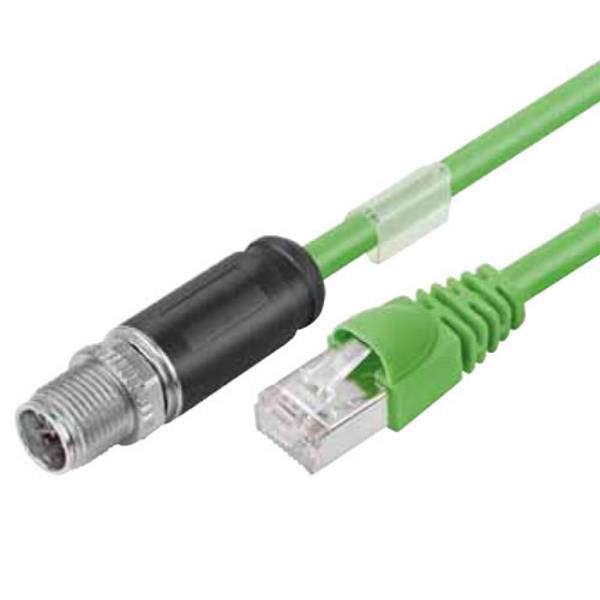 Binder 79 9723 020 08 M12-Sensorleitung | 8-polig geschirmt | X-Code | Stecker - RJ45 | 2 Meter