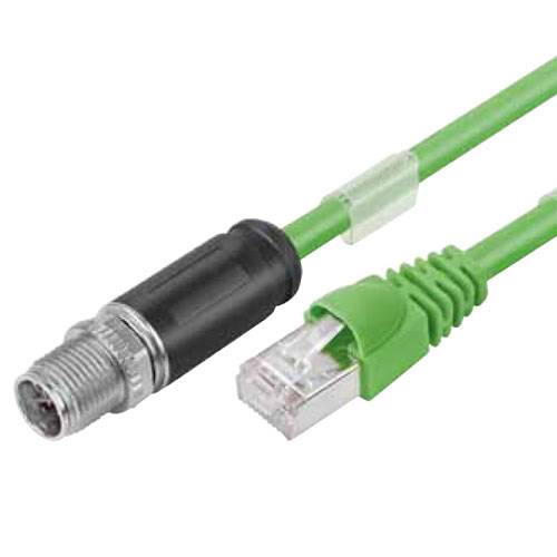 Binder 79 9723 020 08 M12-Sensorleitung | 8-polig geschirmt | X-Code | Stecker - RJ45 | 2 Meter-0