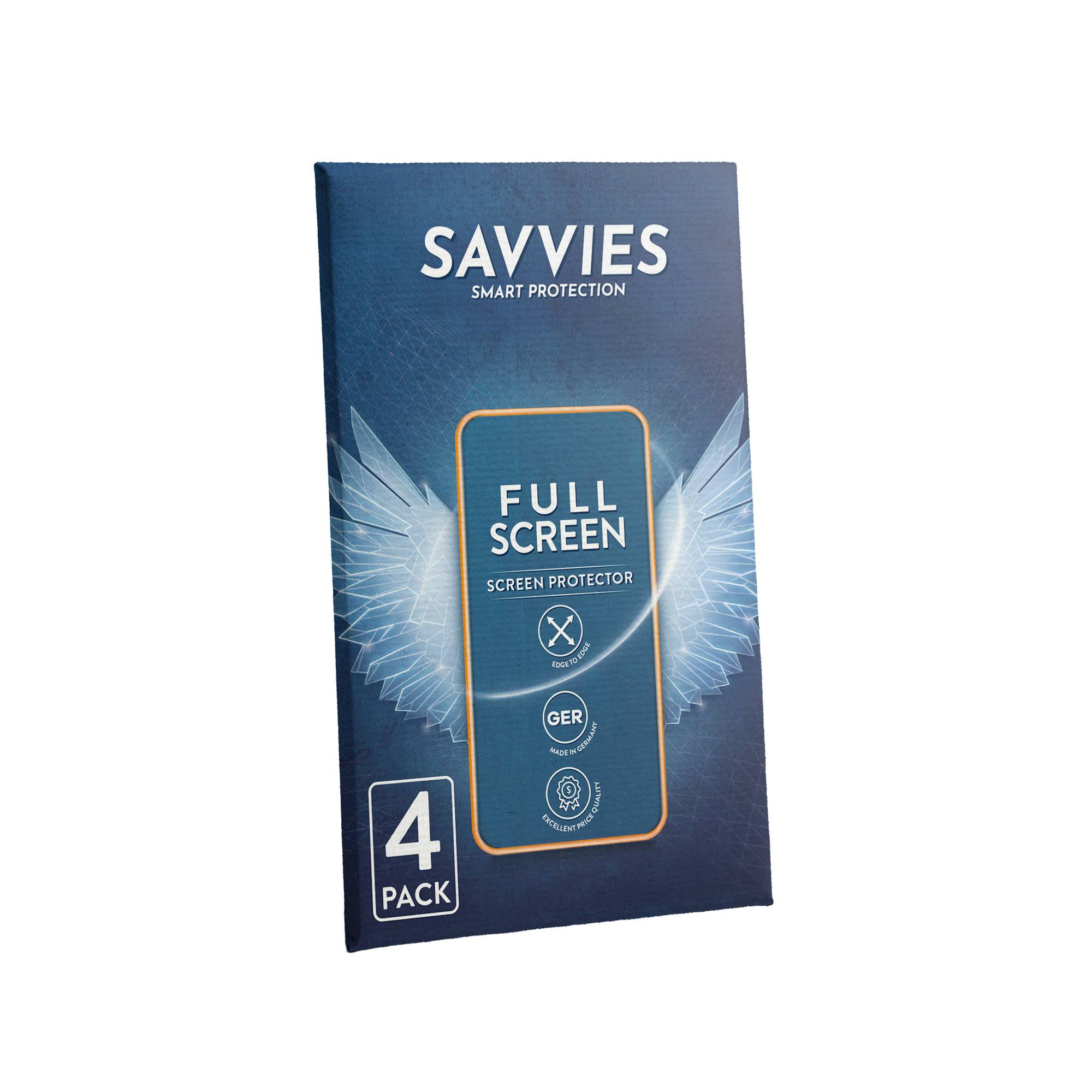 4x Savvies Flex Full-Cover Schutzfolie für Apple iPhone SE 2 / SE 3 (Rückseite) Full-Screen 3D Curved Transparent-1