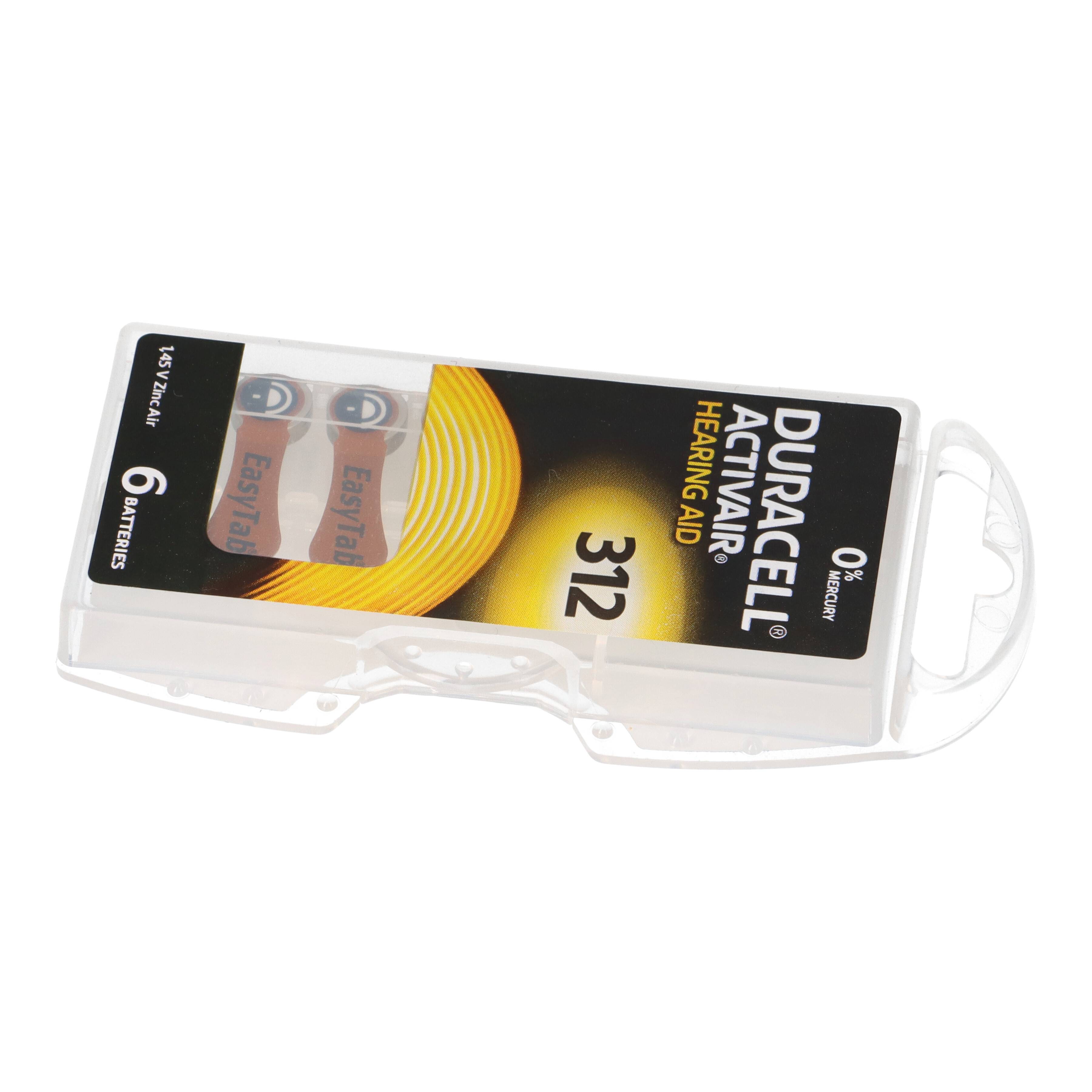 Duracell ActivAir Easy Tab 312 Hörgeräte Batterie 1,4V (6er Blister)-3