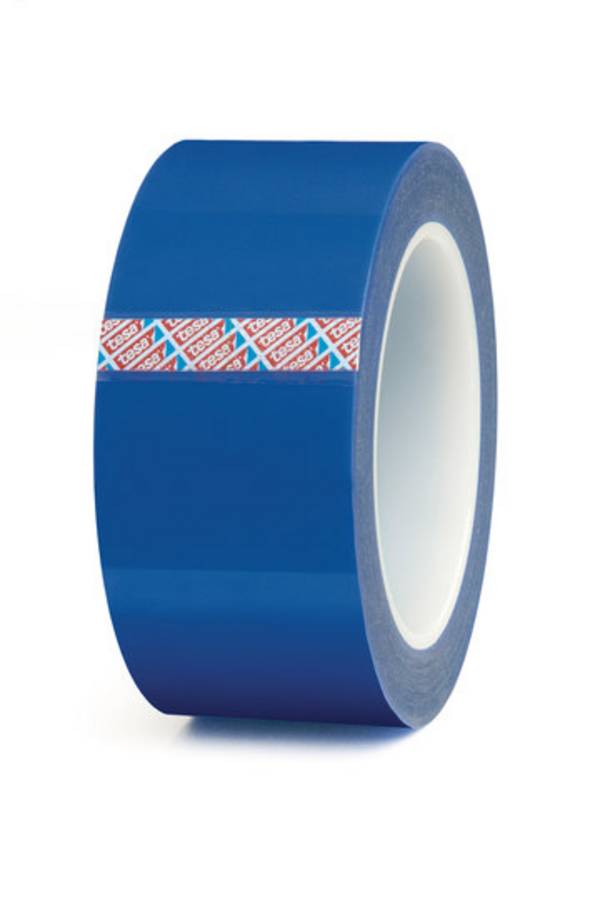 tesa 50650 PET-Abdeckband 220°C, 66m x 50mm, blau-transparent