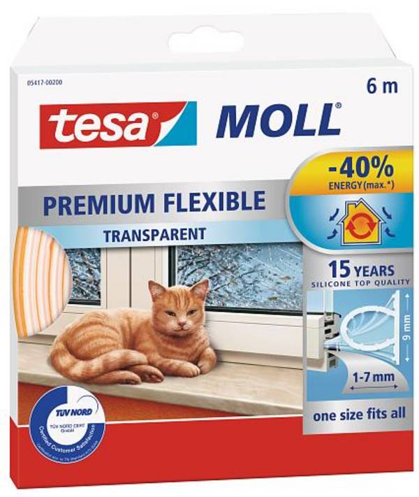 tesa INSULATION Dichtungsband Silikon Fits All 6mx9mmx7mm w.