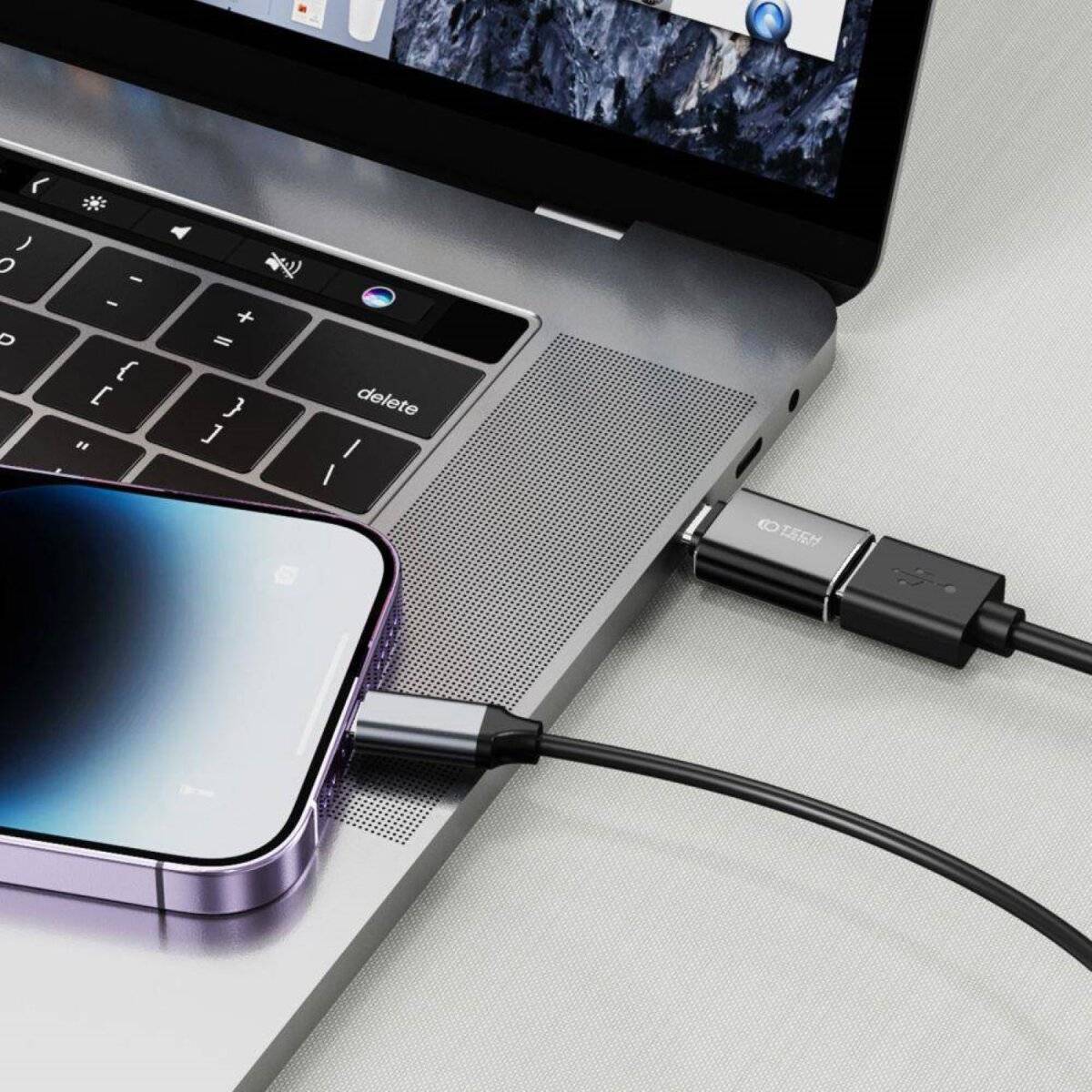 Tech-Protect Ultraboost Adapter USB-C auf USB OTG USB-Adapter mit bis zu 640 Mbps Schwarz-1