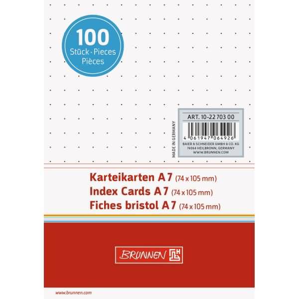 Karteikarten A7 punktiert weiß VE=100 Stück-0