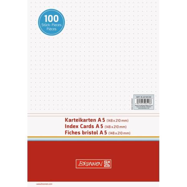 Karteikarten A5 punktiert weiß VE=100 Stück-0