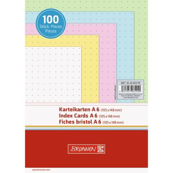 Karteikarten A6 punktiert sortiert VE=100 Stück-0